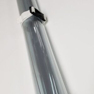 Portable, ultra-clear, marine grade vinyl shield with handy strap